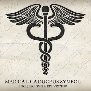 Medical Doctor Caduceus Symbol Snake Asclepius Rod Hospital Medicine Pharmacy Icon. In PNG, jpg EPS and SVG files