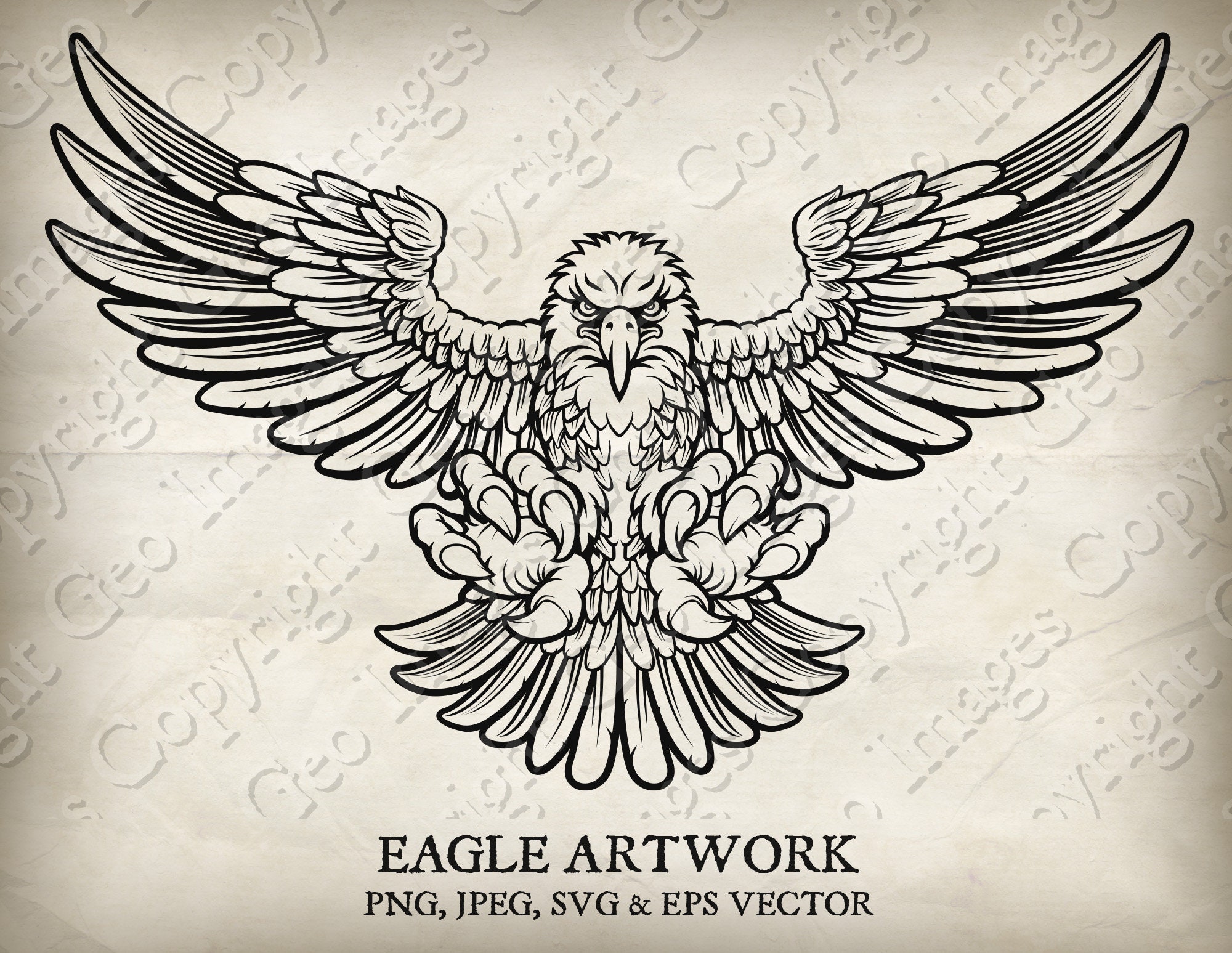 Black Eagle Tattoo - Etsy Black Eagle Tattoo - Etsy