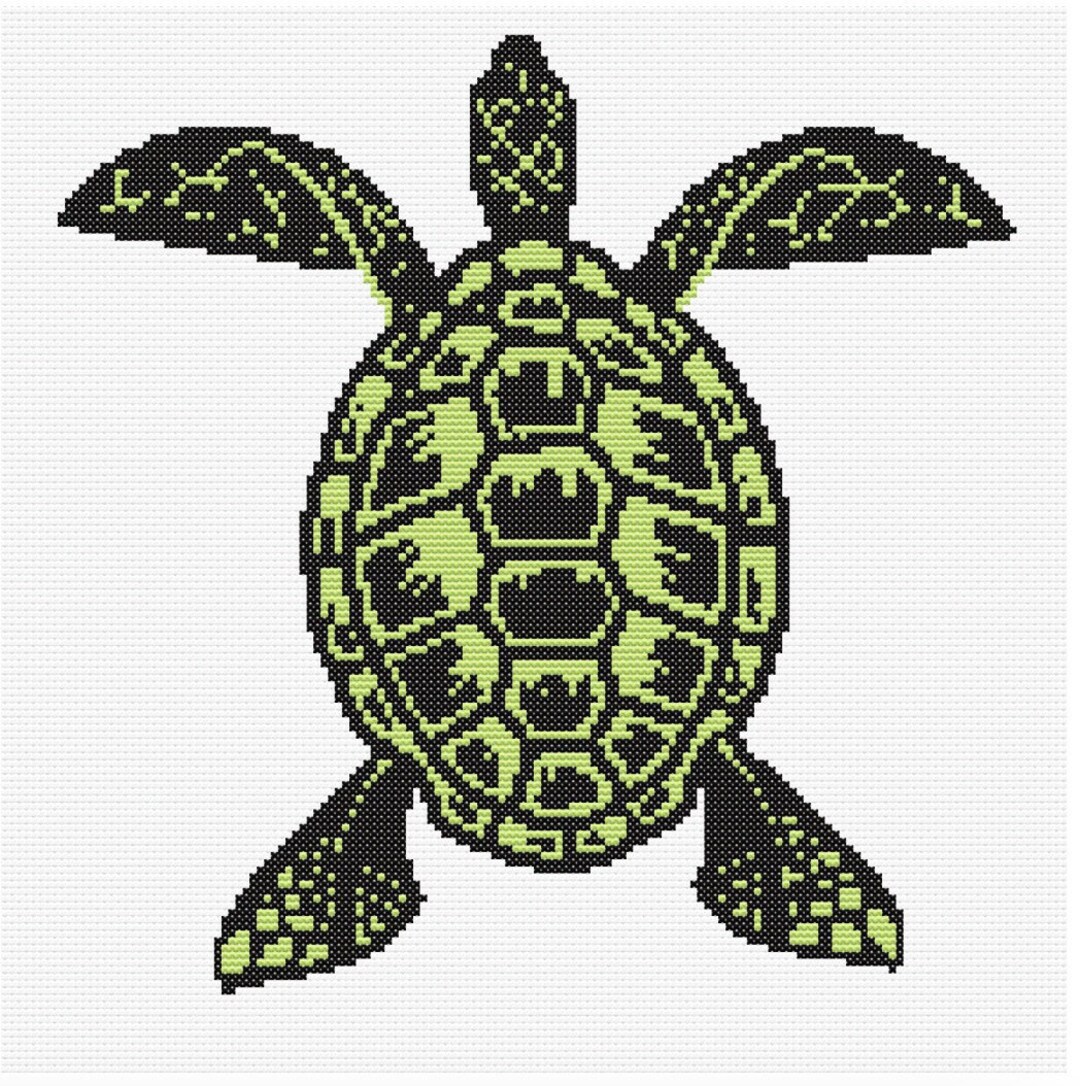 Sea Turtle Beginners Cross Stitch Pattern PDF Download - Etsy