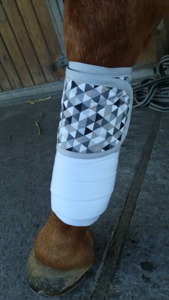Bandes de Polo Blanche Pour Cheval.