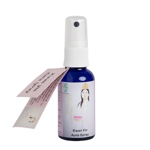 Kwan Yin Aromatherapy Aura Spray, Vegan Friendly, Meditation, Room Fragrance, Essential Oils, Crystal Waters