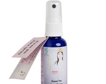Kwan Yin Aromatherapy Aura Spray, Vegan Friendly, Meditation, Room Fragrance, Essential Oils, Crystal Waters