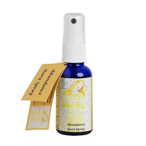 Abundance Aromatherapy Aura Spray, Vegan Friendly, Meditation, Room Fragrance, Essential Oils, Crystal Waters