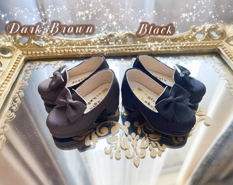 Pengin Workshop 1/4BJD , MDD ,SDM silk shoes with bow