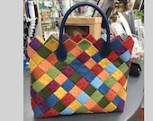 Stylish Bag Pattern English PDF - Jelly Rolls Handbag Tutorial Instant Download - Patchwork bag pattern - Quilted bag tuto