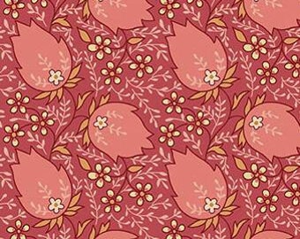 Patchwork fabric, "Lady Tulip" collection created by Edyta Sitar. Distributed by Makower. 100% cotton fabric.