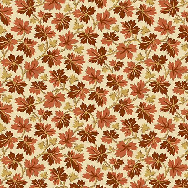 Tissu patchwork, collection "Autumn woods".  Distribuée par Makower. Tissu 100 % coton.