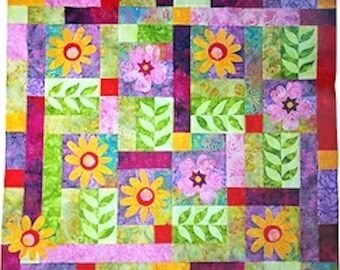 Tuto Quilt Renaissance en PDF - Patchwork à faire soi-même - Patron patchwork - Technique rapide machine - Tutoriel quilt printemps PDF