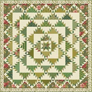 Patchwork fabric, Green Thumb collection created by Edyta Sitar. Distributed by Makower. 100% cotton fabric. image 2