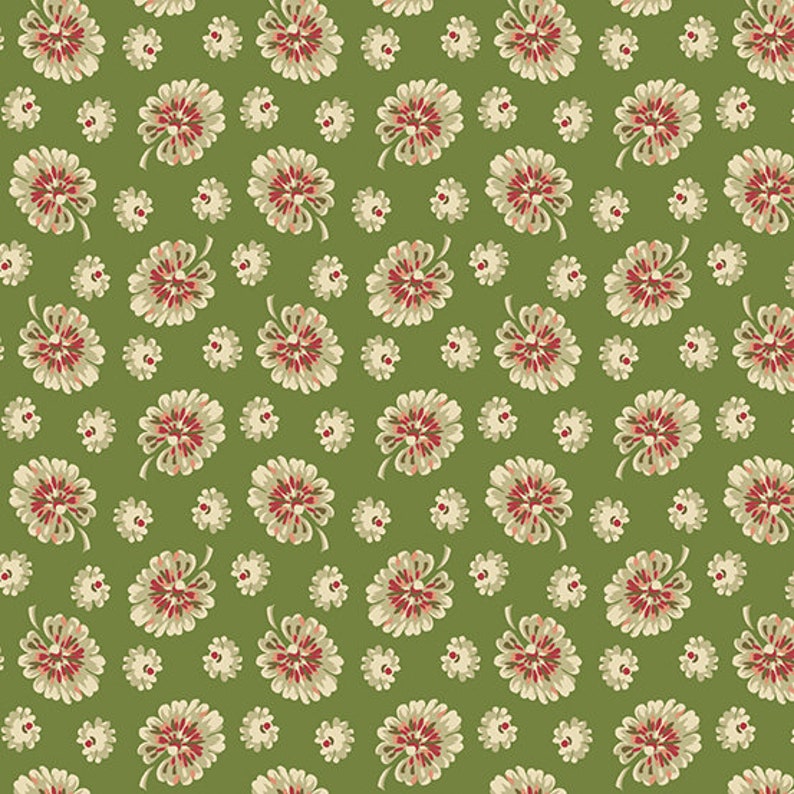 Patchwork fabric, Green Thumb collection created by Edyta Sitar. Distributed by Makower. 100% cotton fabric. image 1