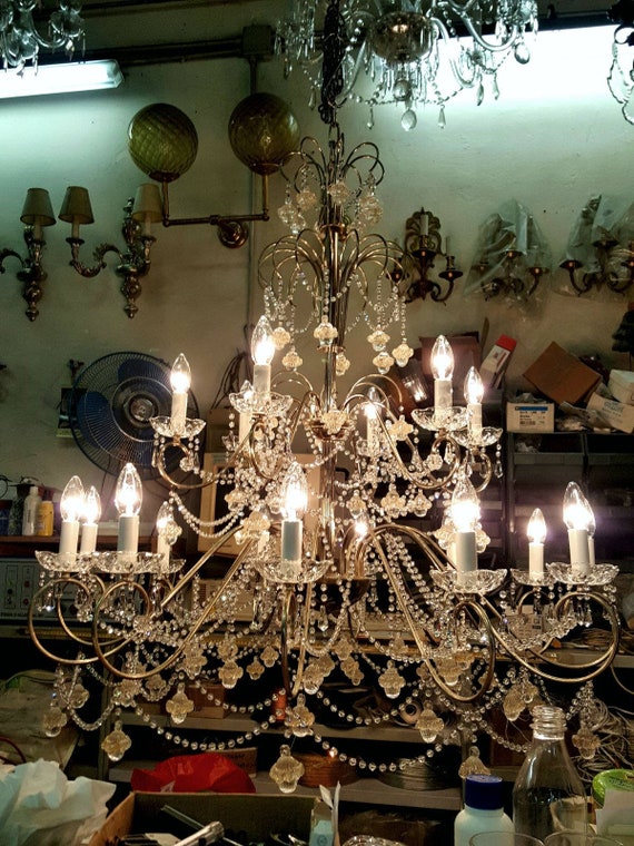 Drop Chandelier in Green Clear glass Original Murano Glass OMG Drop Chandelier in Green Clear glass Original Murano Glass OMG