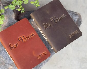 Personalized Wedding Vow Books, Personalized Vow Booklets, Luxury Vow Books, Embossed Wedding Keepsake, His Her Vow Books