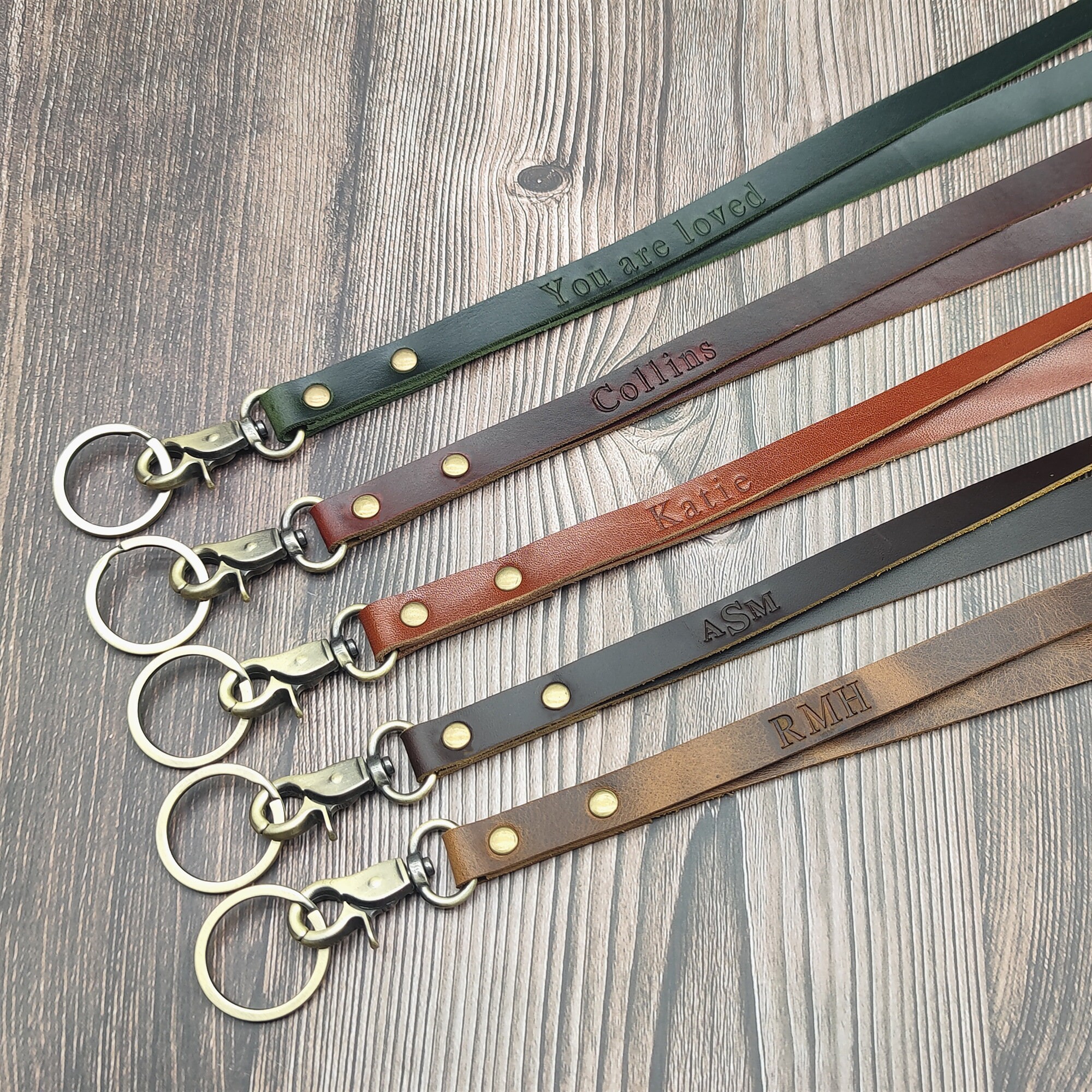 Personalized Leather Badge Id Keychain - Etsy