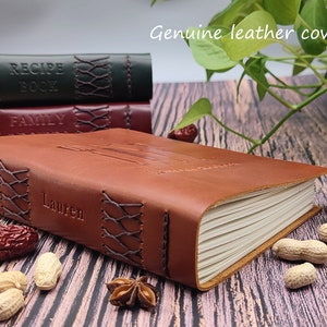 Personalisierte Ihr Name Rezeptbuch, Personalisiertes Leder Kochbuch für Sie, Geschenk für Ihn, Geschenk für Mutter, Geschenk für Koch, Geburtstagsgeschenke