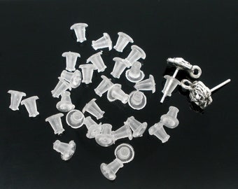 Livraison gratuite Cr/éation perles Sachet de 150 fermoirs embouts plastique forme tube rainur/é 3x3mm pour boucles doreilles