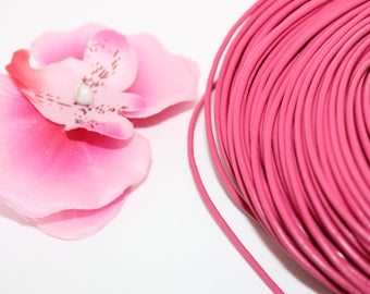 Pink 2mm - creating jewelry leather cord 1 m