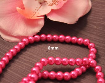 Set of 50 6mm Pearl Pink - creating jewelry-