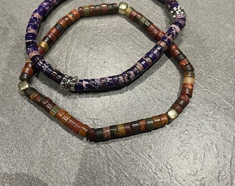 Bracelet élastique perles Heishi