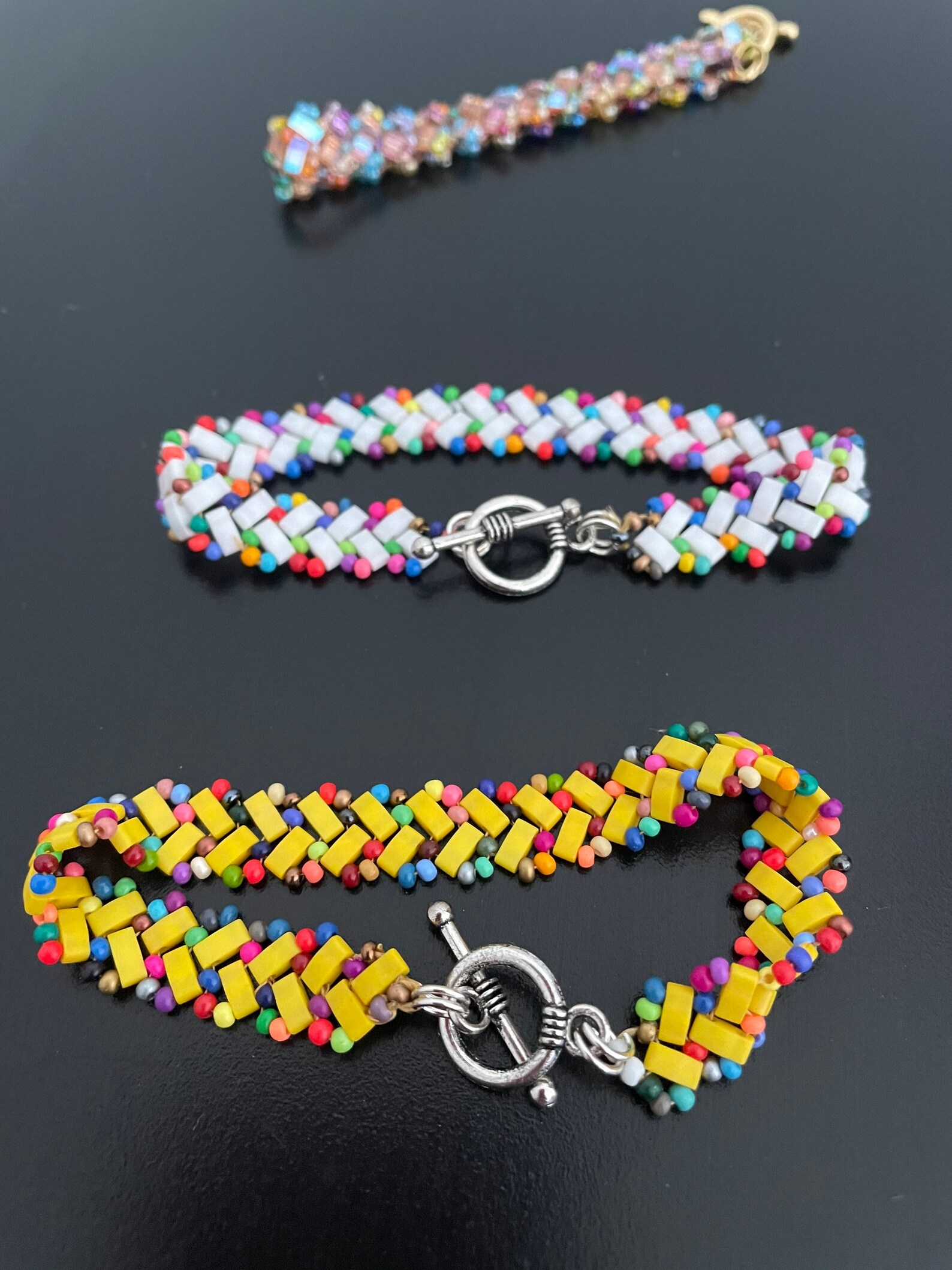 Miyuki Half Tila beaded bracelet Etsy