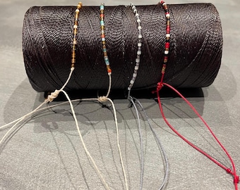 Minimalist bracelet on jade wire