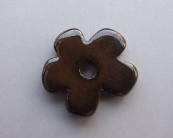 FLOWER CERAMIC BROWN KHAKI 24MM