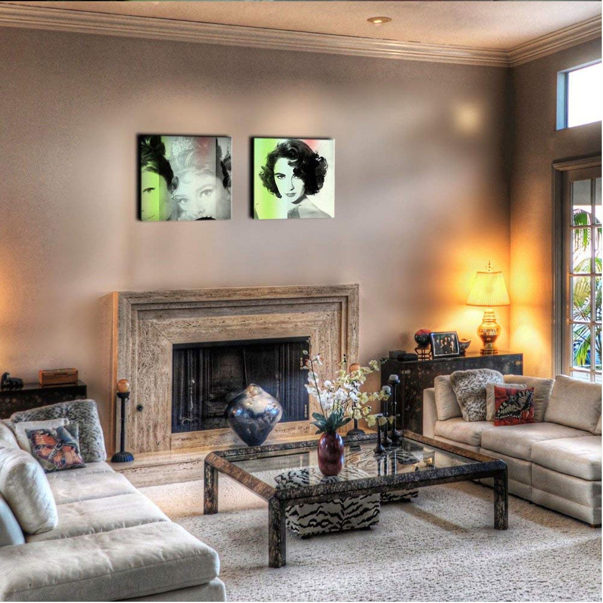 Déco Murale sur Toile Duo Hollywood 30x30cm