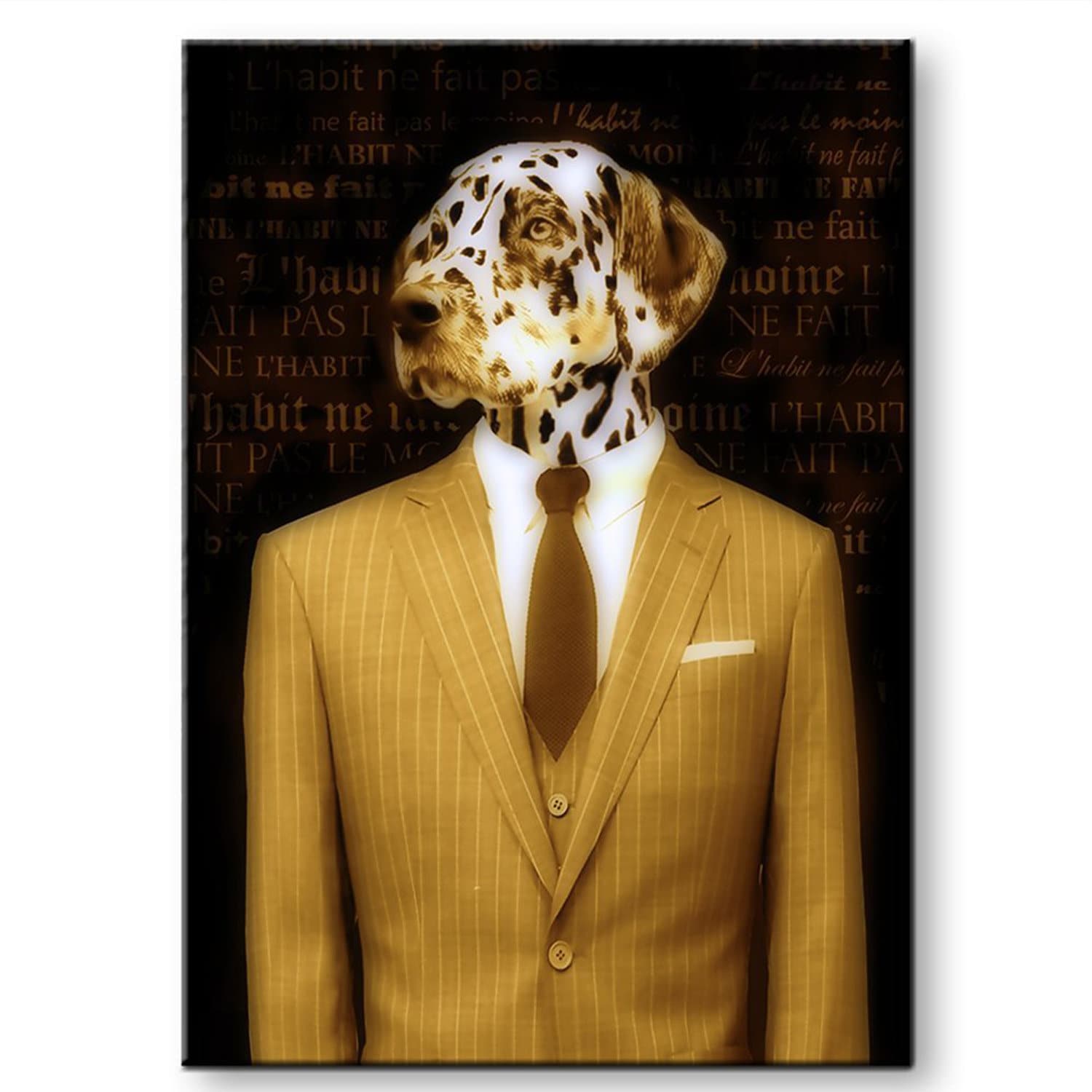 Tableau Chien en Costume sur Toile