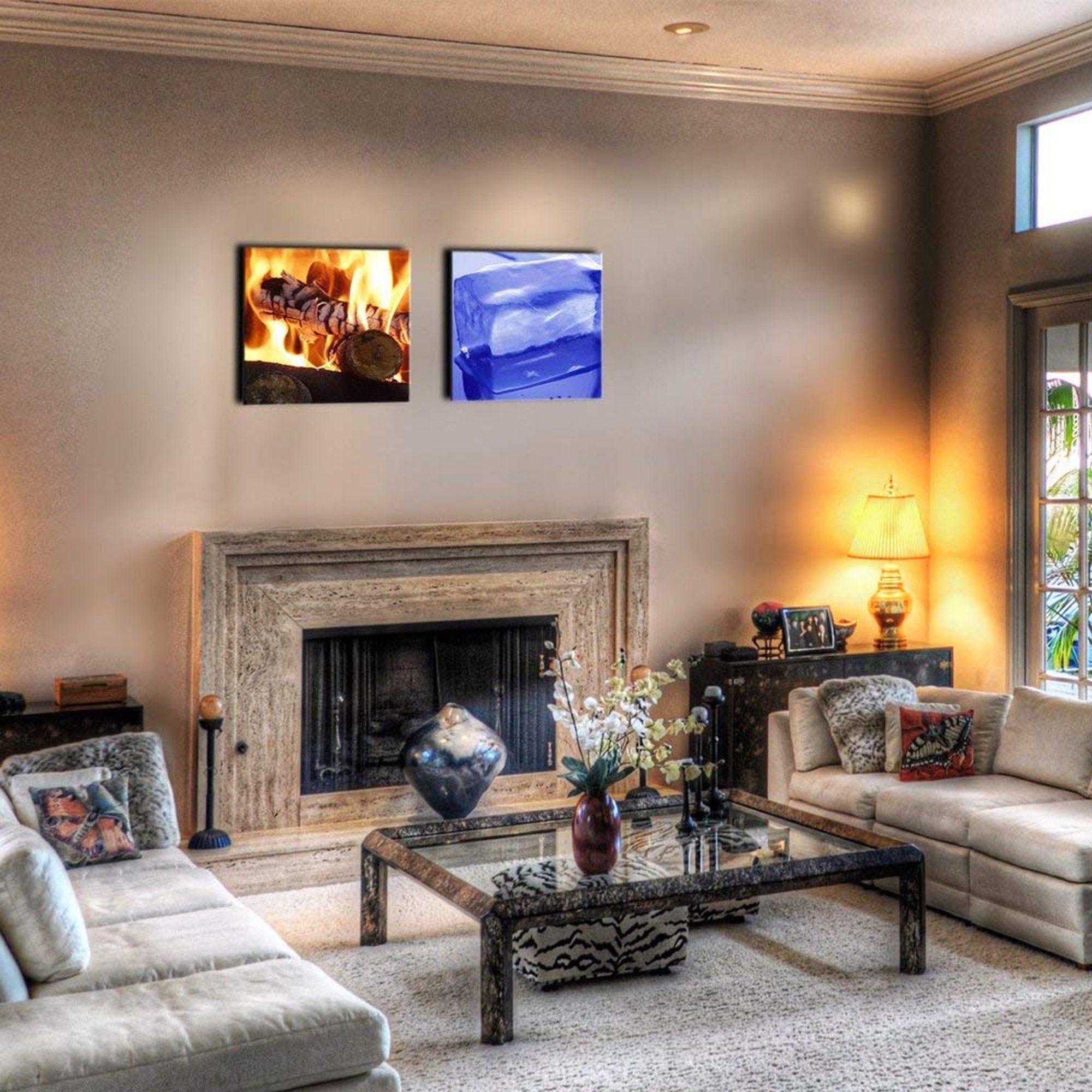 Photo sur Toile Duo Chaud et Froid 40x40cm