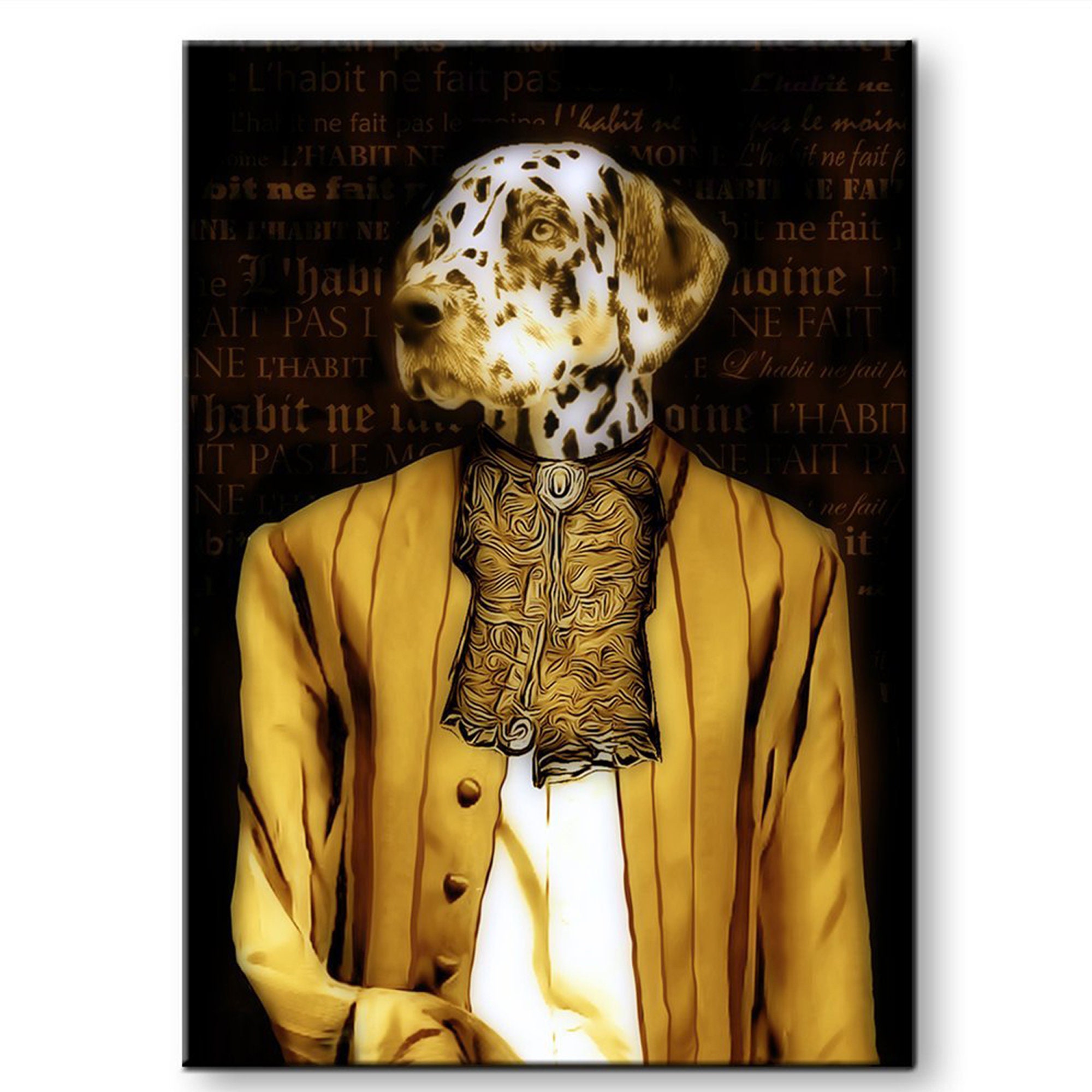 Tableau Chien en Costume Renaissance sur Toile