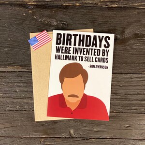 Ron Swanson Birthday Card Printable. Parks and Recreation - Etsy
