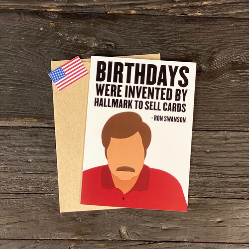 Ron Swanson Birthday Card Printable. Parks and Recreation - Etsy