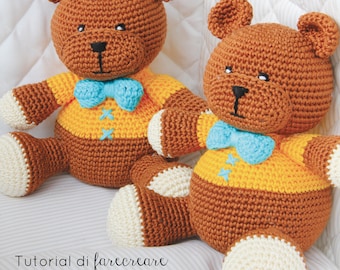 BEAR amigurumi animals crochet pattern - Italian