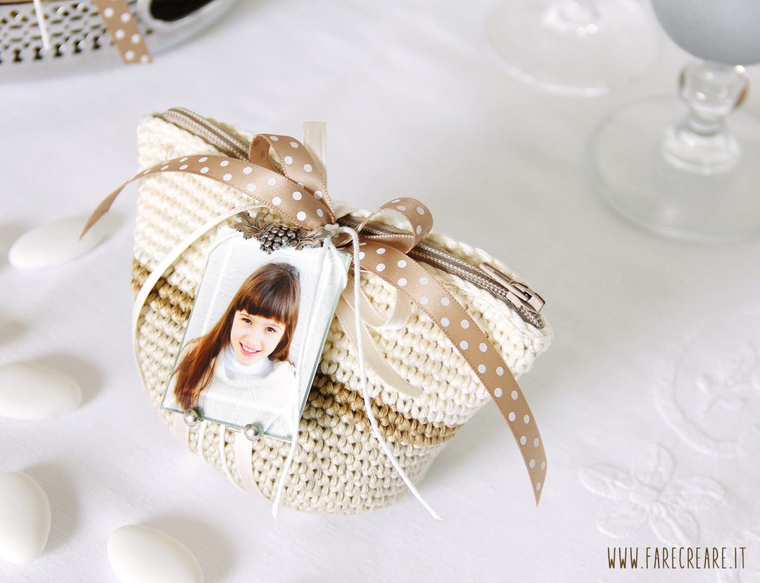 Tutorial uncinetto portaconfetti per bomboniera a borsetta uncinetto con spiegazioni Italiano. Etsy Italia