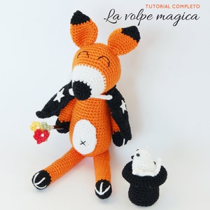FOX WIZARD animal amigurumi crochet pattern - Italian