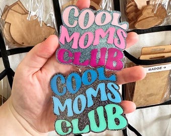 Moms Club Keychain, Glitter UV Resin Charms