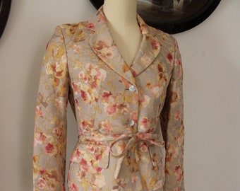 1990's Nipon Petite Boutique Floral Brocade Ladies Suit