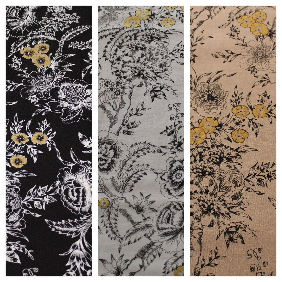 Windham Fabrics Colonial Williamsburg Eliza 18th C Style Black Etsy