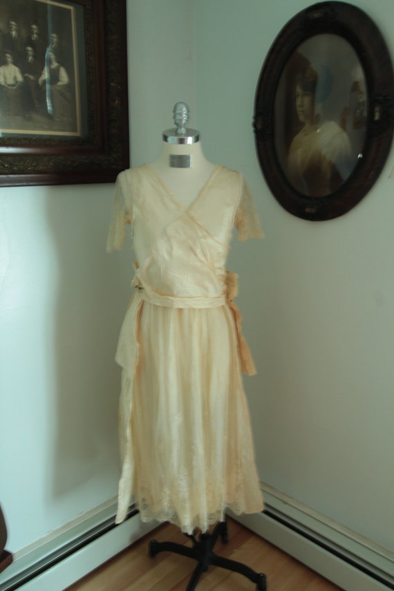 1920’s Ivory Silk Wedding Dress Dress - image 1