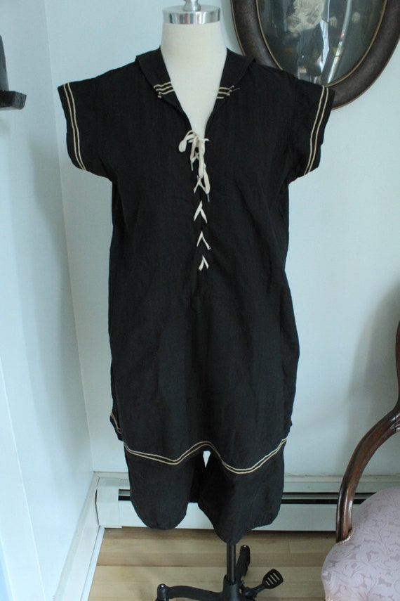 1880s Women’s Sailor Style Bathing Costume