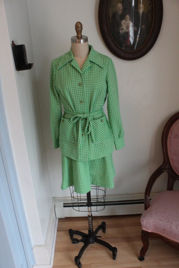 1970’s Green Checkered Suit