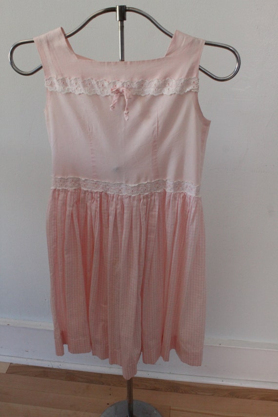 1960’s Pink Gingham Girl's Dress