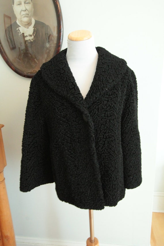 1960’s Black Short Mutton Coat