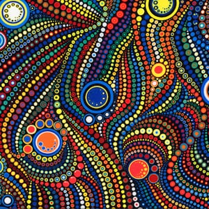 Robert Kaufman Tissu en coton matelassé effervescence Caribbean Design, imprimé bulles abstraites