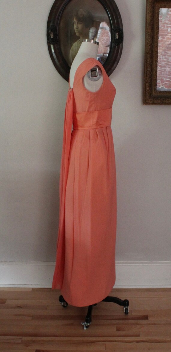 1960'S House Of Bianchi Peach Crepe Chiffon And S… - image 2
