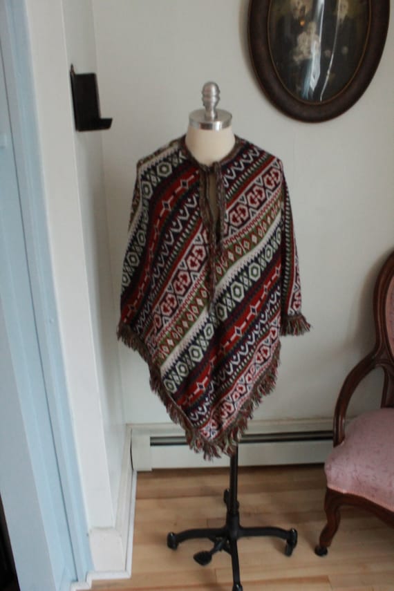 1970’s Fringe Edged Poncho