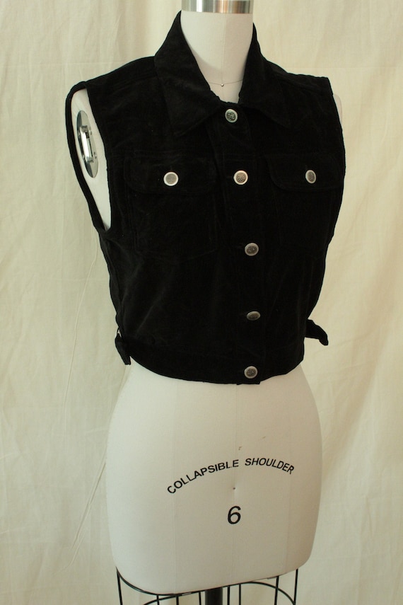 1980’s Bill Blass Black Velvet Vest