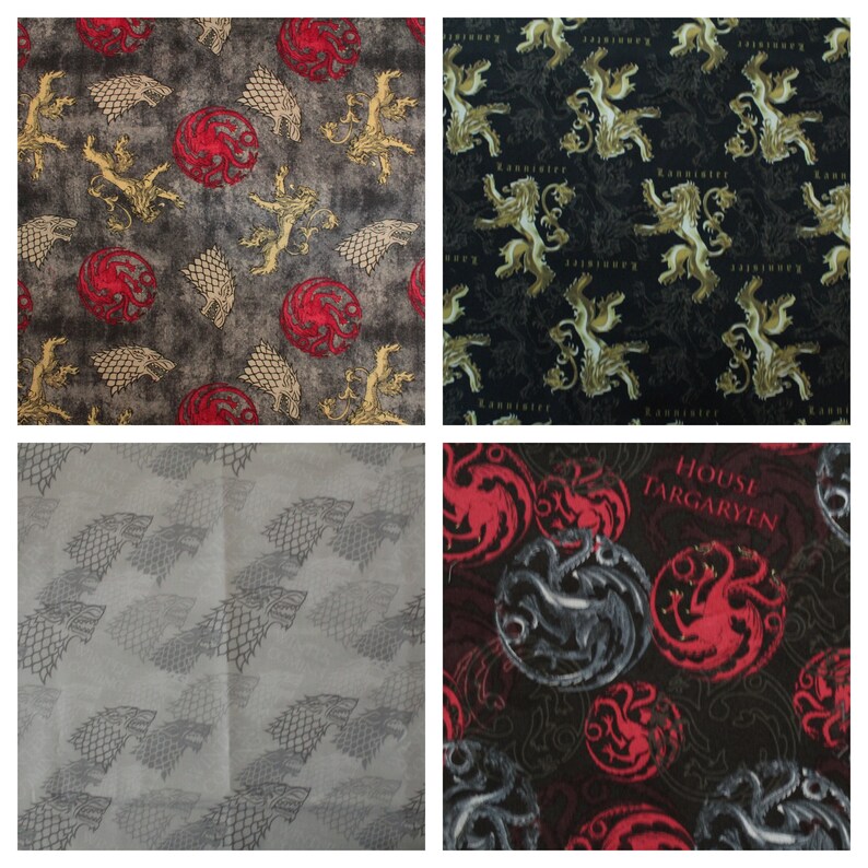 Game of Thrones Sigil Print Quilting Cotton Fabrics Etsy