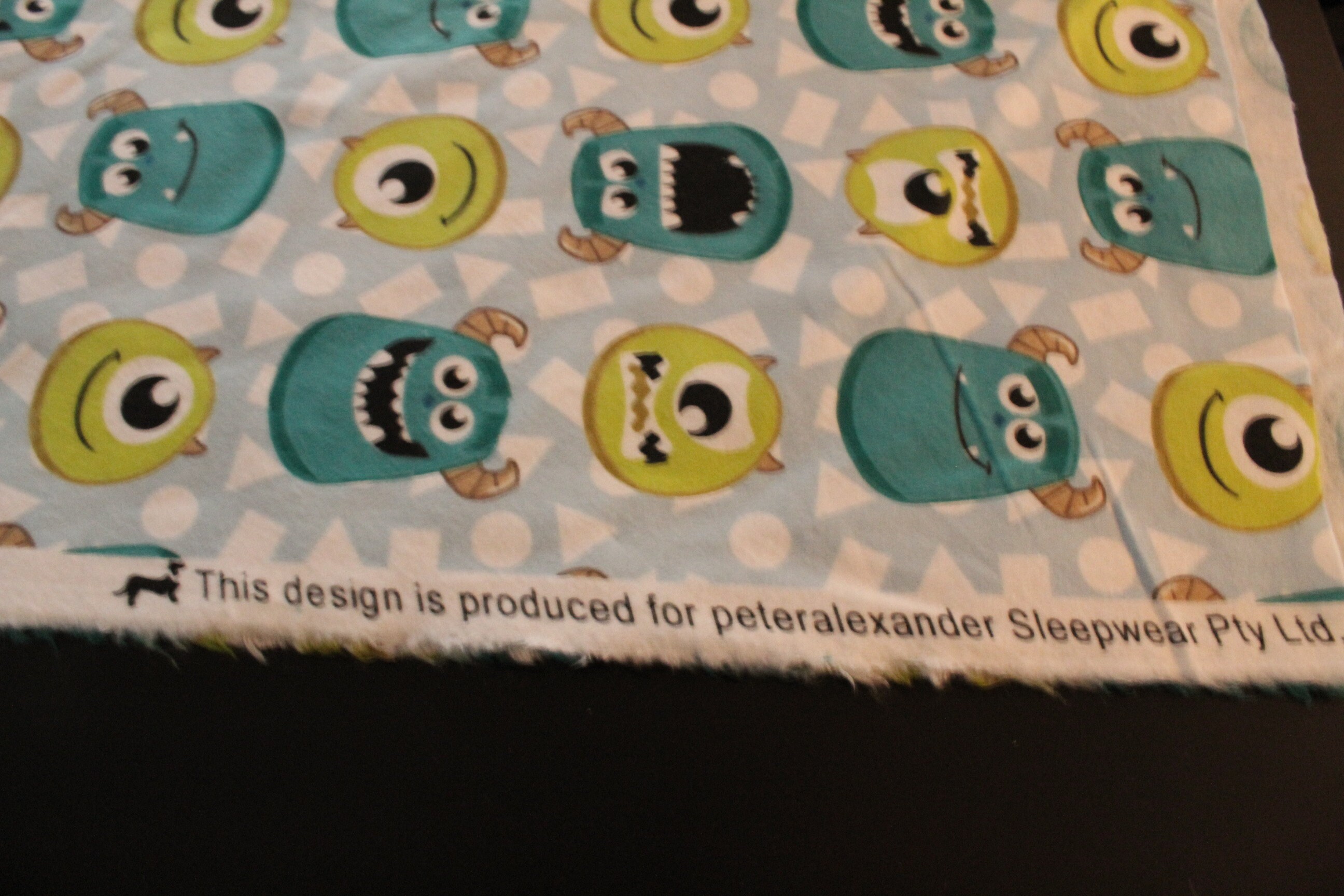Monsters Inc Mike And Sulley Print Cotton Flannel Fabric — Pincushion