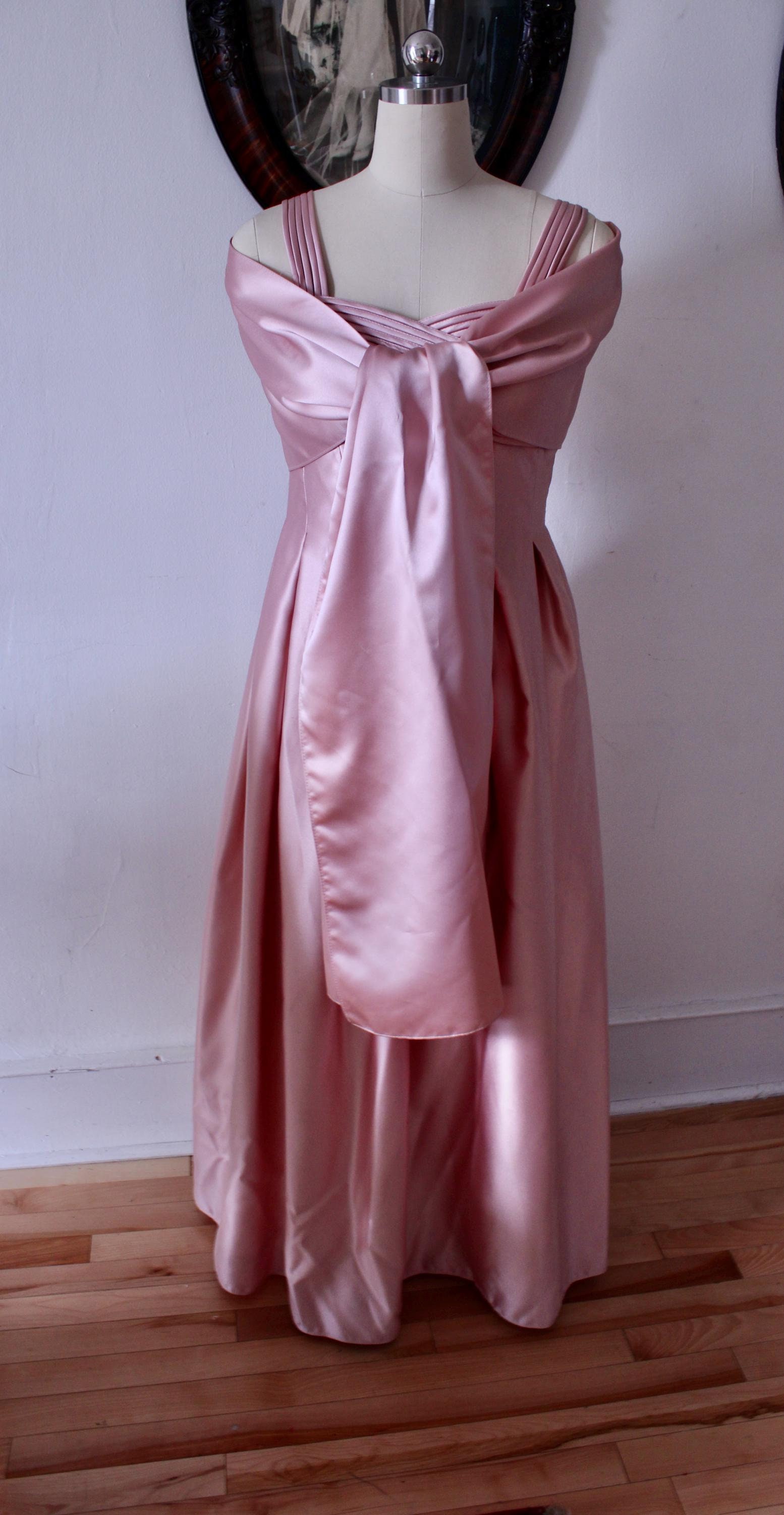 90s prom dress with shawl Andrea and Leo A1174 Prom Dress - Mauve