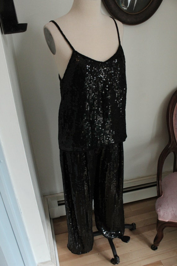 1970’s Black Sequinned Disco Outfit